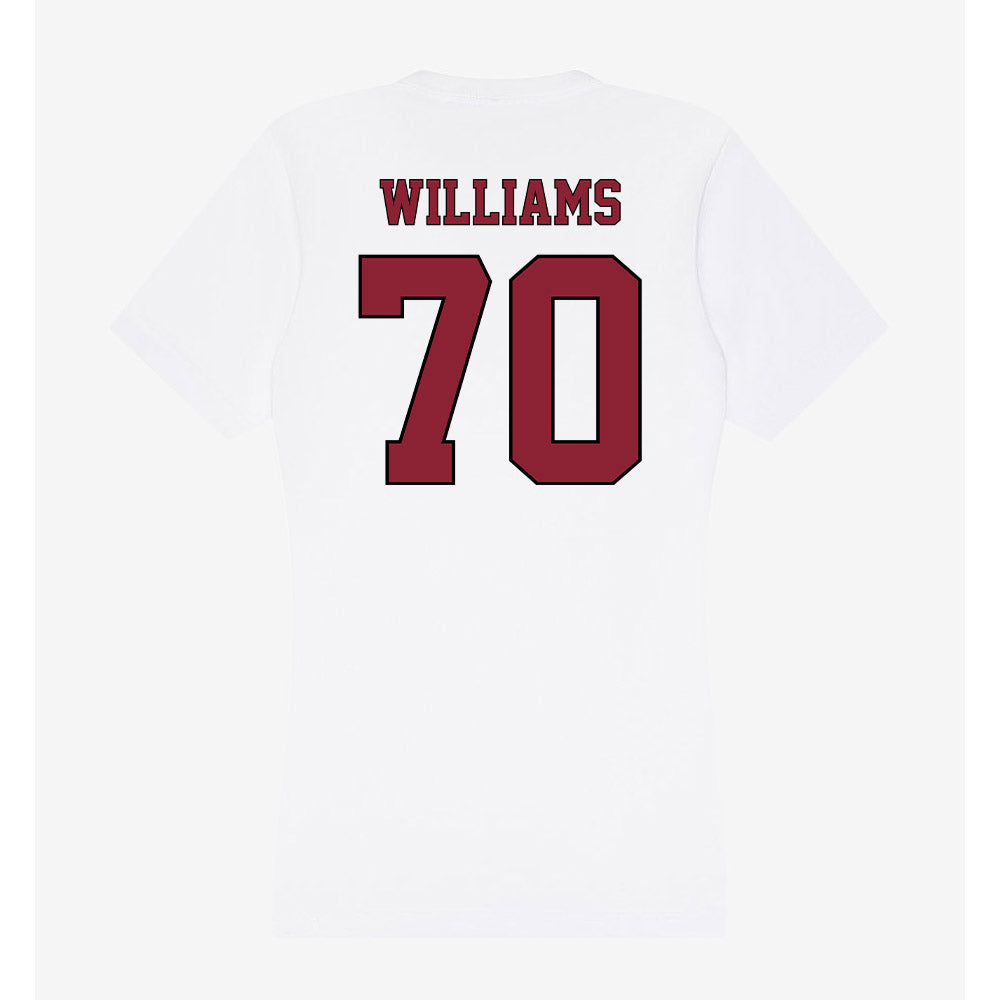 NCCU - NCAA Football : Ta'Ron Williams - Women's V-Neck T-Shirt-1