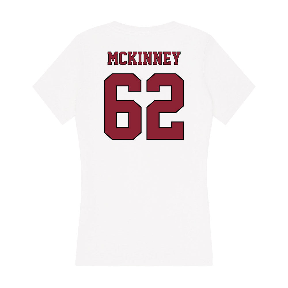 NCCU - NCAA Football : Noah McKinney - Women's V-Neck T-Shirt-1