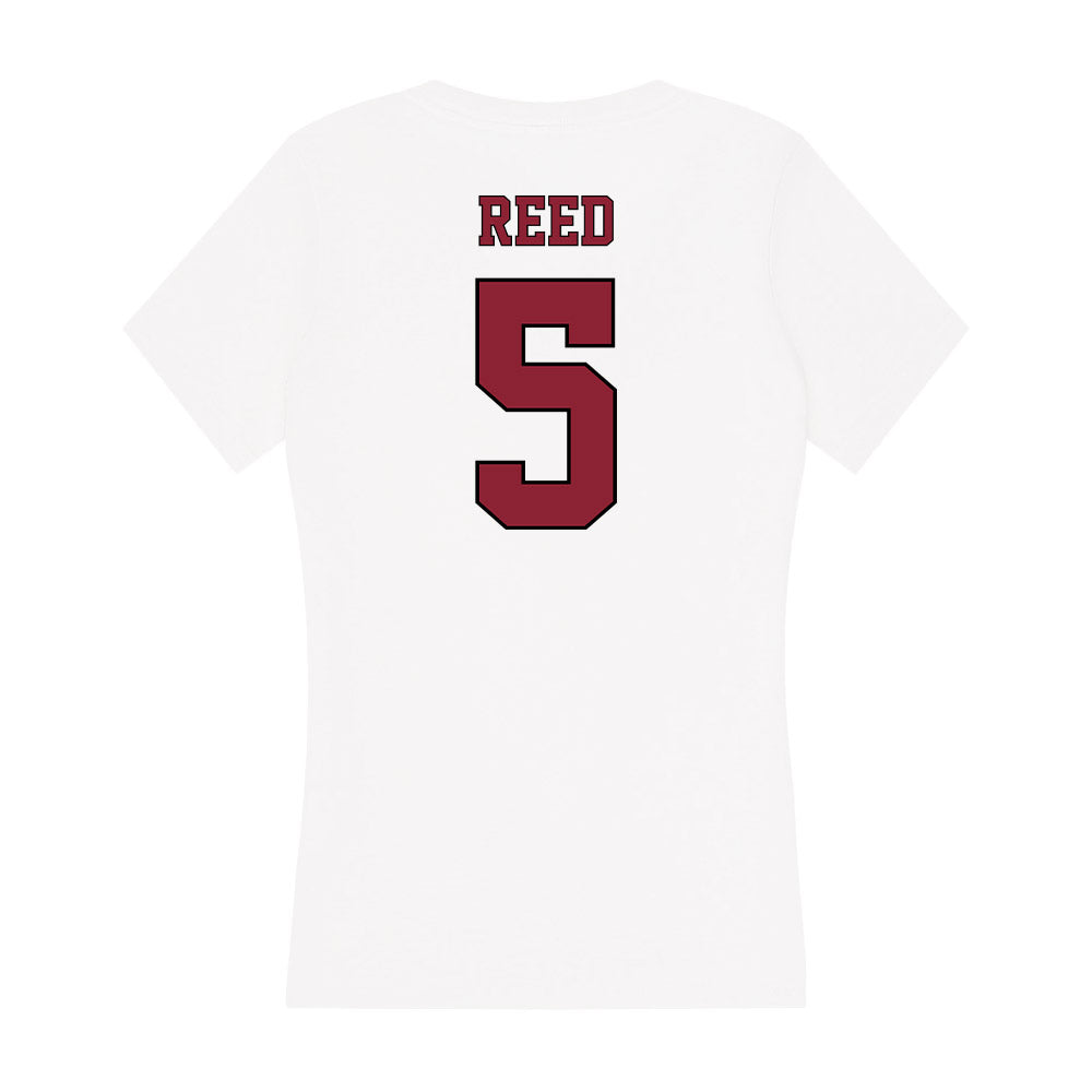 NCCU - NCAA Softball : Lana Reed - Women's V-Neck T-Shirt-1