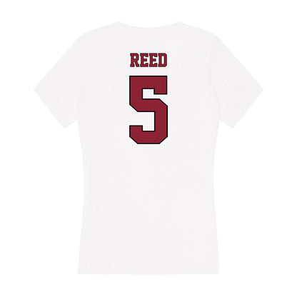 NCCU - NCAA Softball : Lana Reed - Women's V-Neck T-Shirt-1