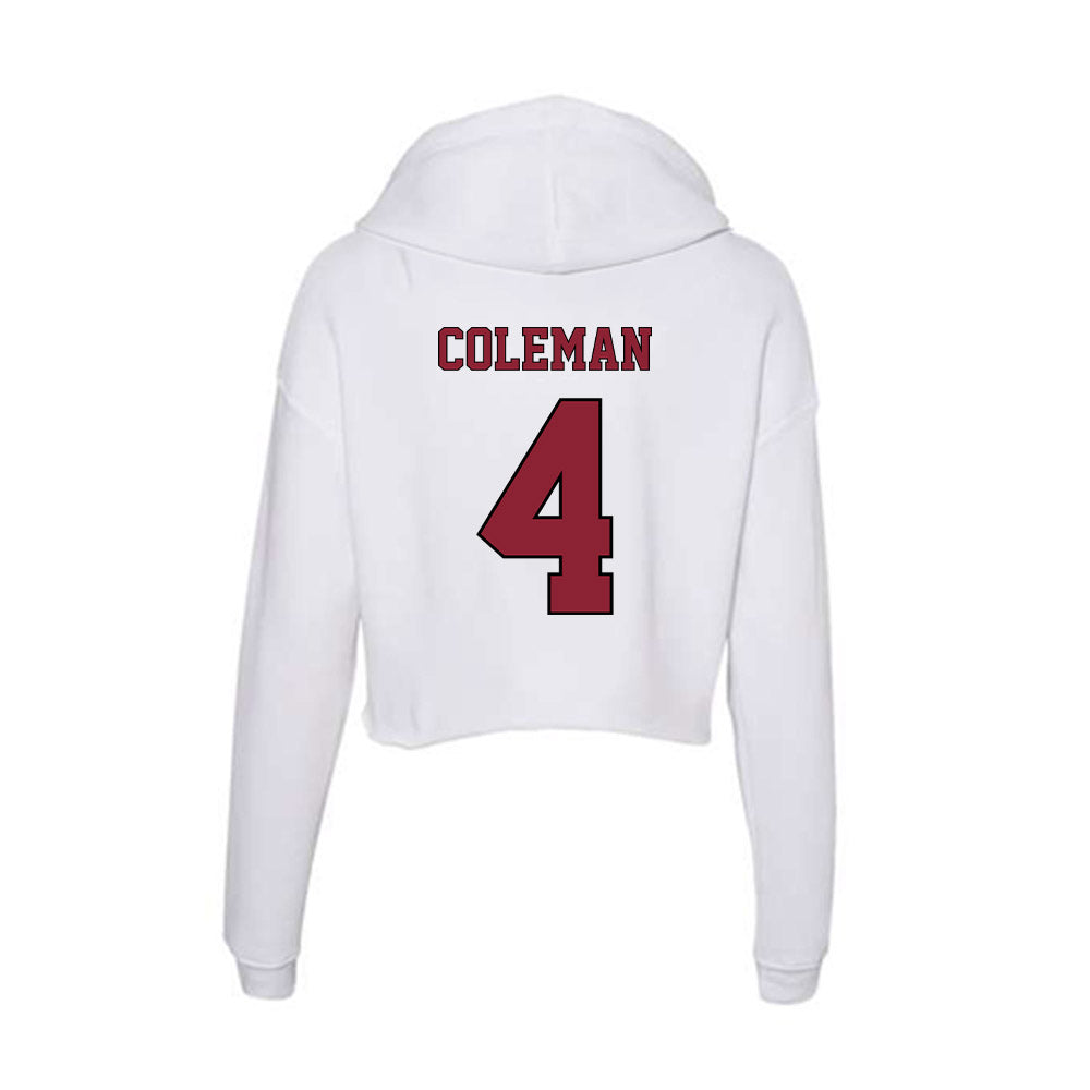 NCCU - NCAA Women's Basketball : Tierney Coleman - Women's Crop Fleece Hoodie-1