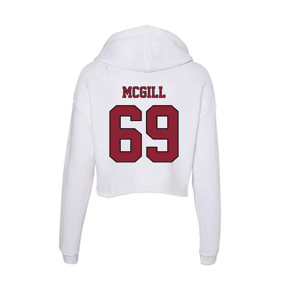 NCCU - NCAA Football : Jordan McGill - Women's Crop Fleece Hoodie-1