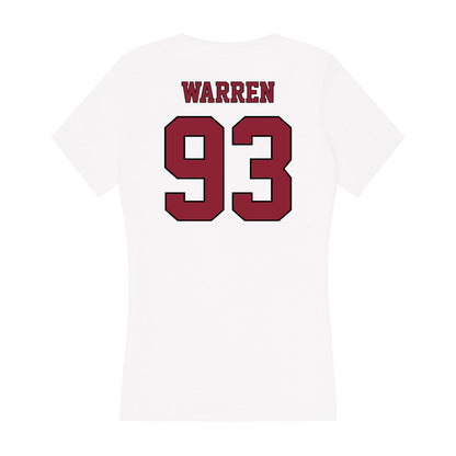 NCCU - NCAA Football : Jaden Warren - Women's V-Neck T-Shirt-1