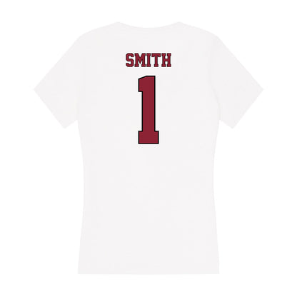 NCCU - NCAA Men's Cross Country : Octavious Smith - Women's V-Neck T-Shirt-1