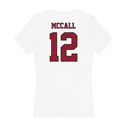 NCCU - NCAA Football : Quentin McCall - Women's V-Neck T-Shirt-1