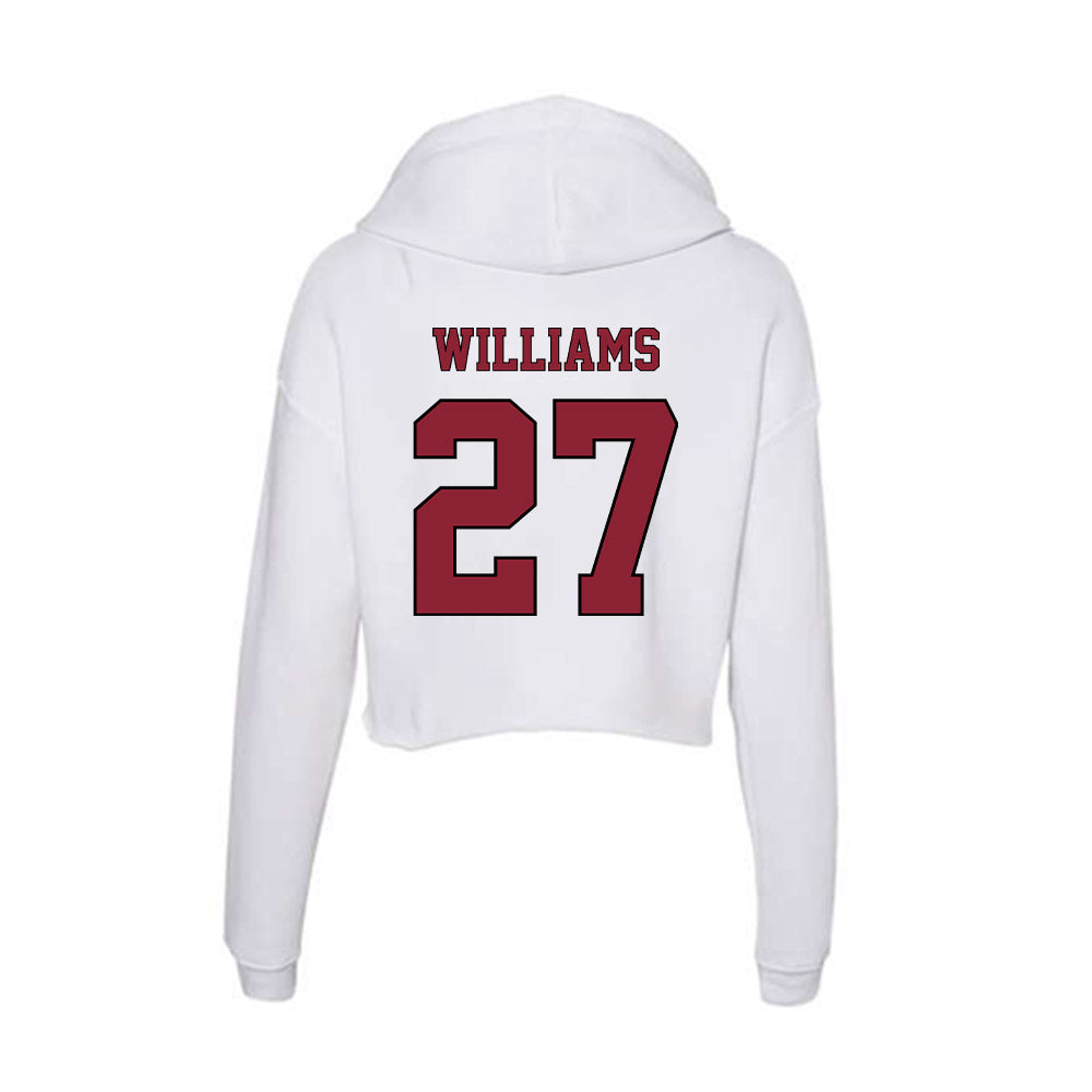 NCCU - NCAA Football : Cameron Williams - Women's Crop Fleece Hoodie-1