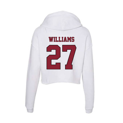 NCCU - NCAA Football : Cameron Williams - Women's Crop Fleece Hoodie-1