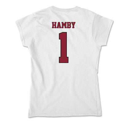 NCCU - NCAA Softball : Jaidyn Hamby - Soft Style Women’s T-Shirt-1