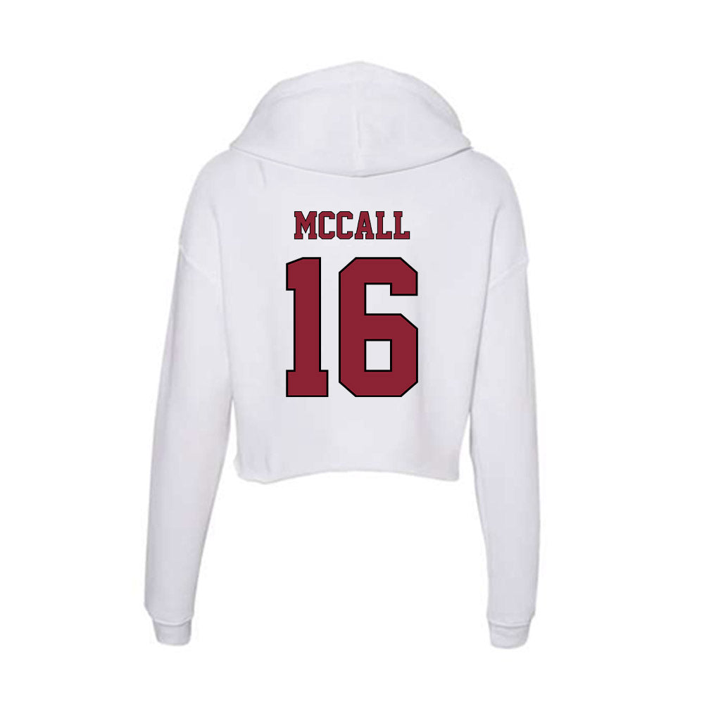 NCCU - NCAA Football : Makai McCall - Women's Crop Fleece Hoodie-1