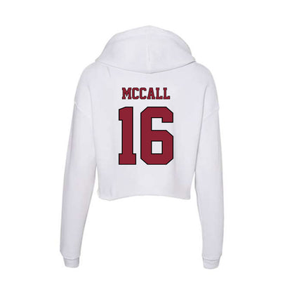 NCCU - NCAA Football : Makai McCall - Women's Crop Fleece Hoodie-1