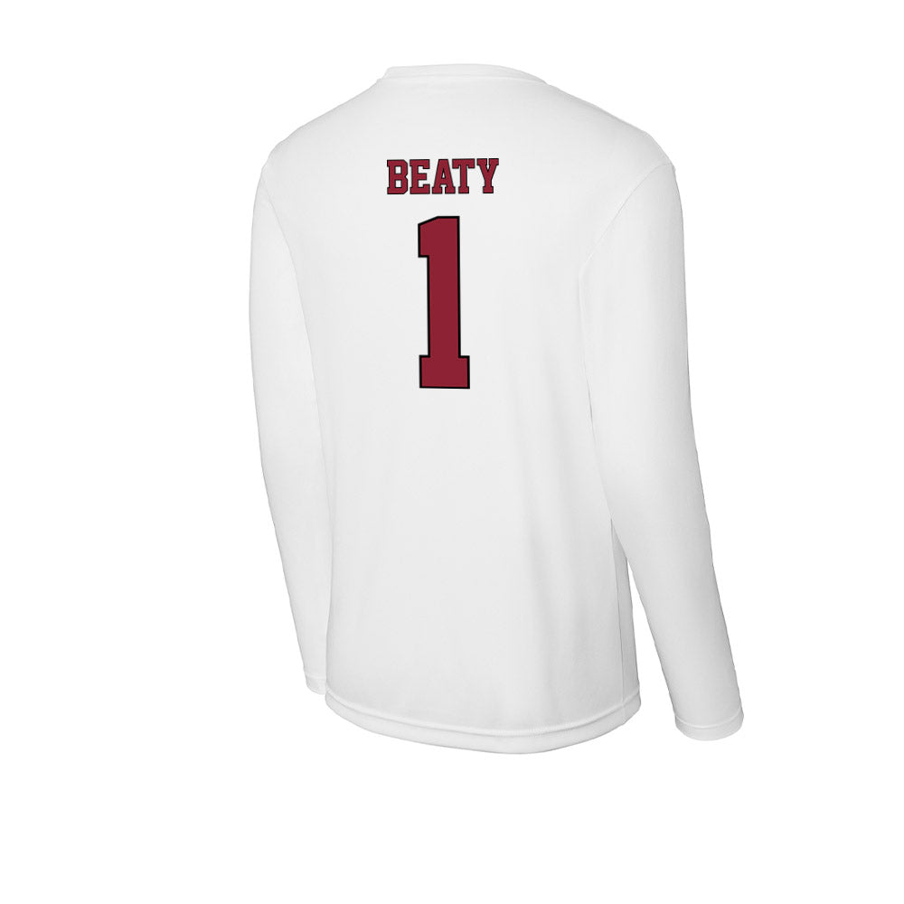 NCCU - NCAA Women's Volleyball : LeAnna Beaty - Activewear Long Sleeve T-Shirt-1