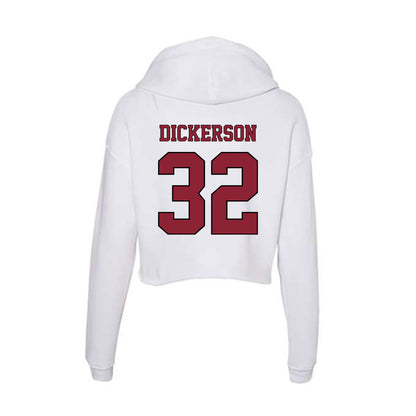NCCU - NCAA Football : CJ Dickerson - Women's Crop Fleece Hoodie-1
