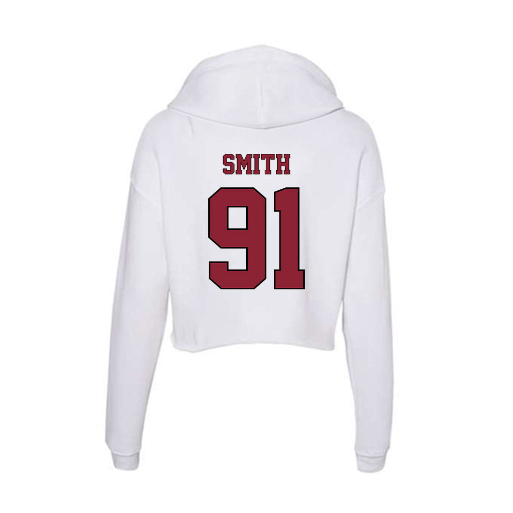 NCCU - NCAA Football : Christian Smith - Women's Crop Fleece Hoodie-1