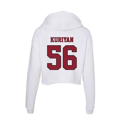 NCCU - NCAA Football : Jonathan Kuriyan - Women's Crop Fleece Hoodie-1