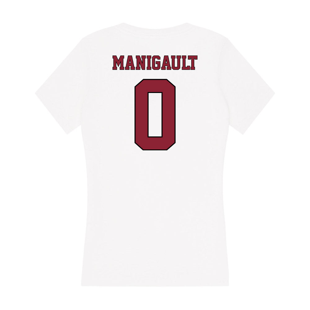 NCCU - NCAA Women's Cross Country : Tracey Manigault - Women's V-Neck T-Shirt-1