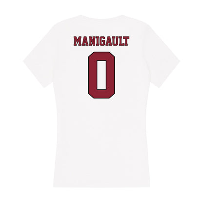 NCCU - NCAA Women's Cross Country : Tracey Manigault - Women's V-Neck T-Shirt-1