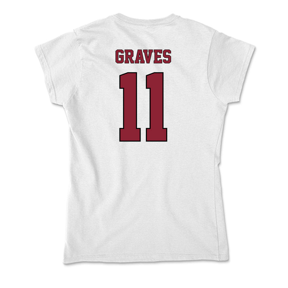 NCCU - NCAA Softball : Makiya Graves - Soft Style Women’s T-Shirt-1