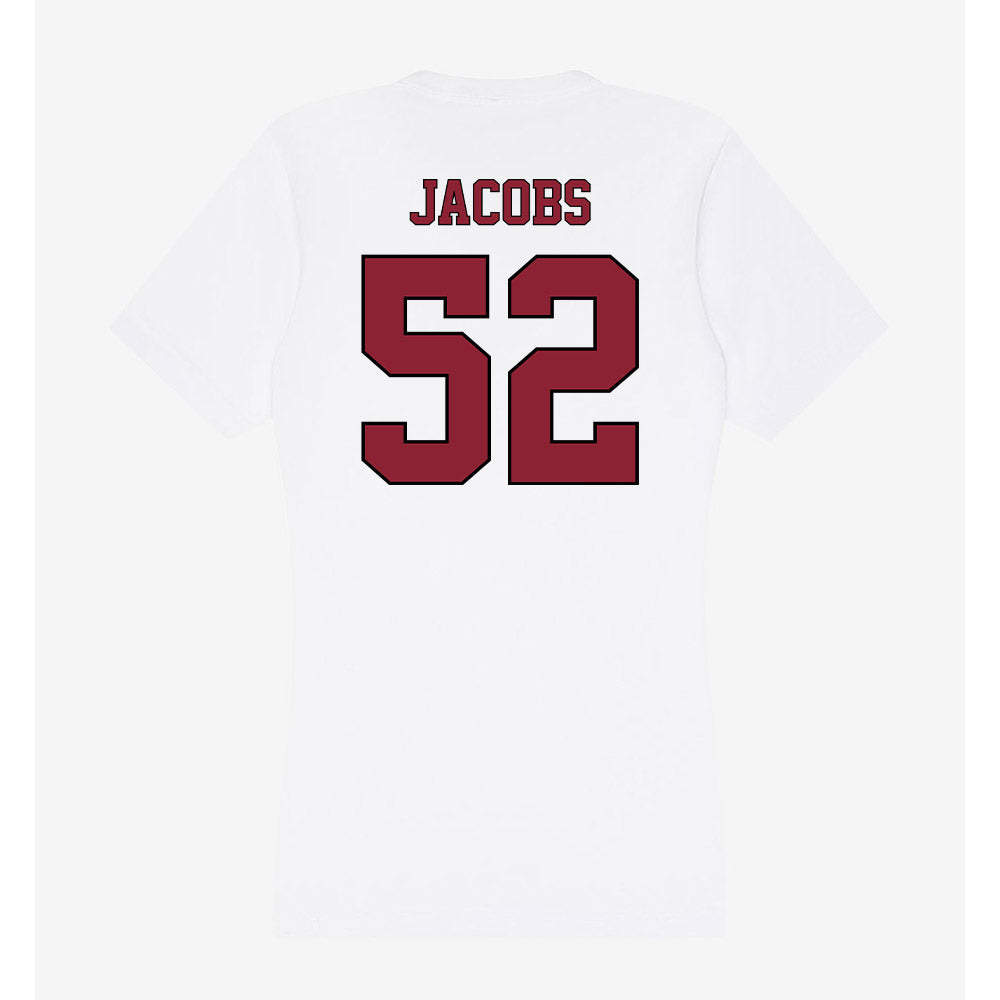 NCCU - NCAA Football : David Jacobs - Women's V-Neck T-Shirt-1