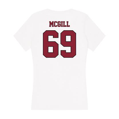 NCCU - NCAA Football : Jordan McGill - Women's V-Neck T-Shirt-1