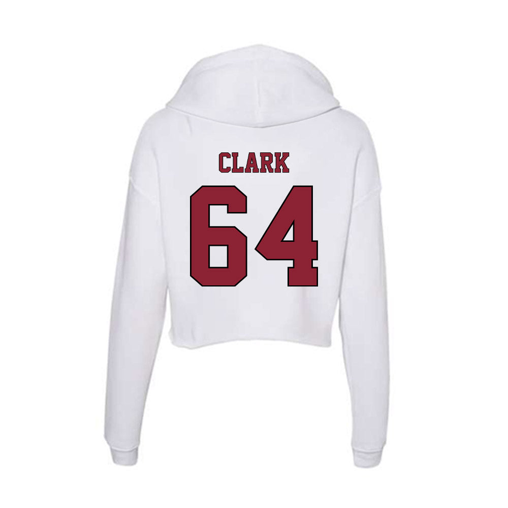 NCCU - NCAA Football : Tyler Clark - Women's Crop Fleece Hoodie-1