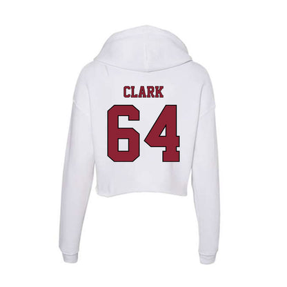 NCCU - NCAA Football : Tyler Clark - Women's Crop Fleece Hoodie-1