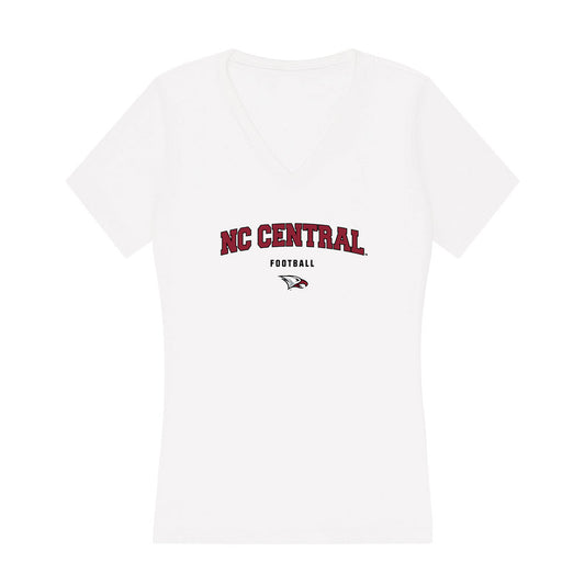 NCCU - NCAA Football : CJ Dickerson - Women's V-Neck T-Shirt-0