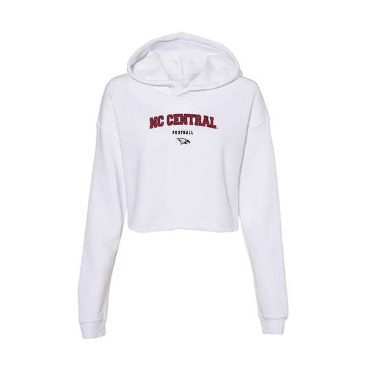 NCCU - NCAA Football : Malcolm Reed - Women's Crop Fleece Hoodie-0