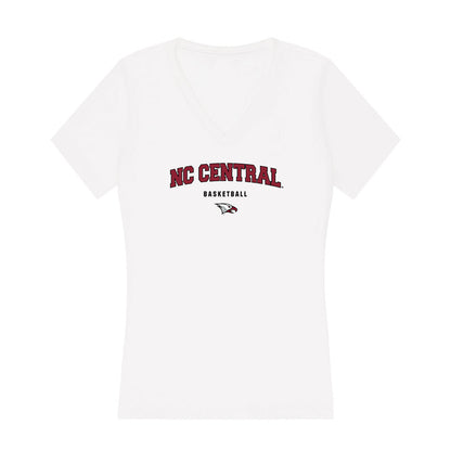 NCCU - NCAA Women's Basketball : Tierney Coleman - Women's V-Neck T-Shirt-0