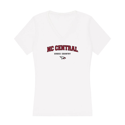 NCCU - NCAA Men's Cross Country : Sebastian Dozier - Women's V-Neck T-Shirt-0