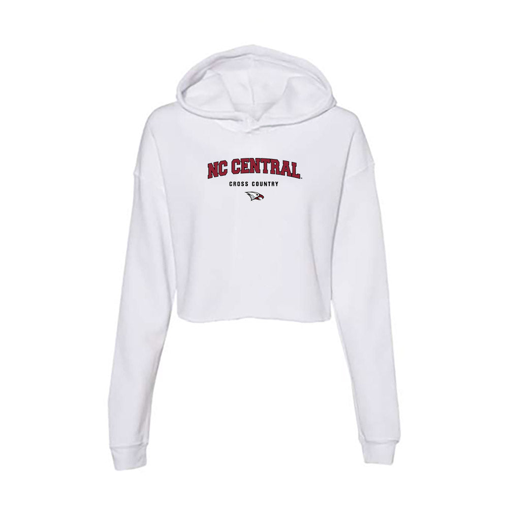 NCCU - NCAA Men's Cross Country : Octavious Smith - Women's Crop Fleece Hoodie-0