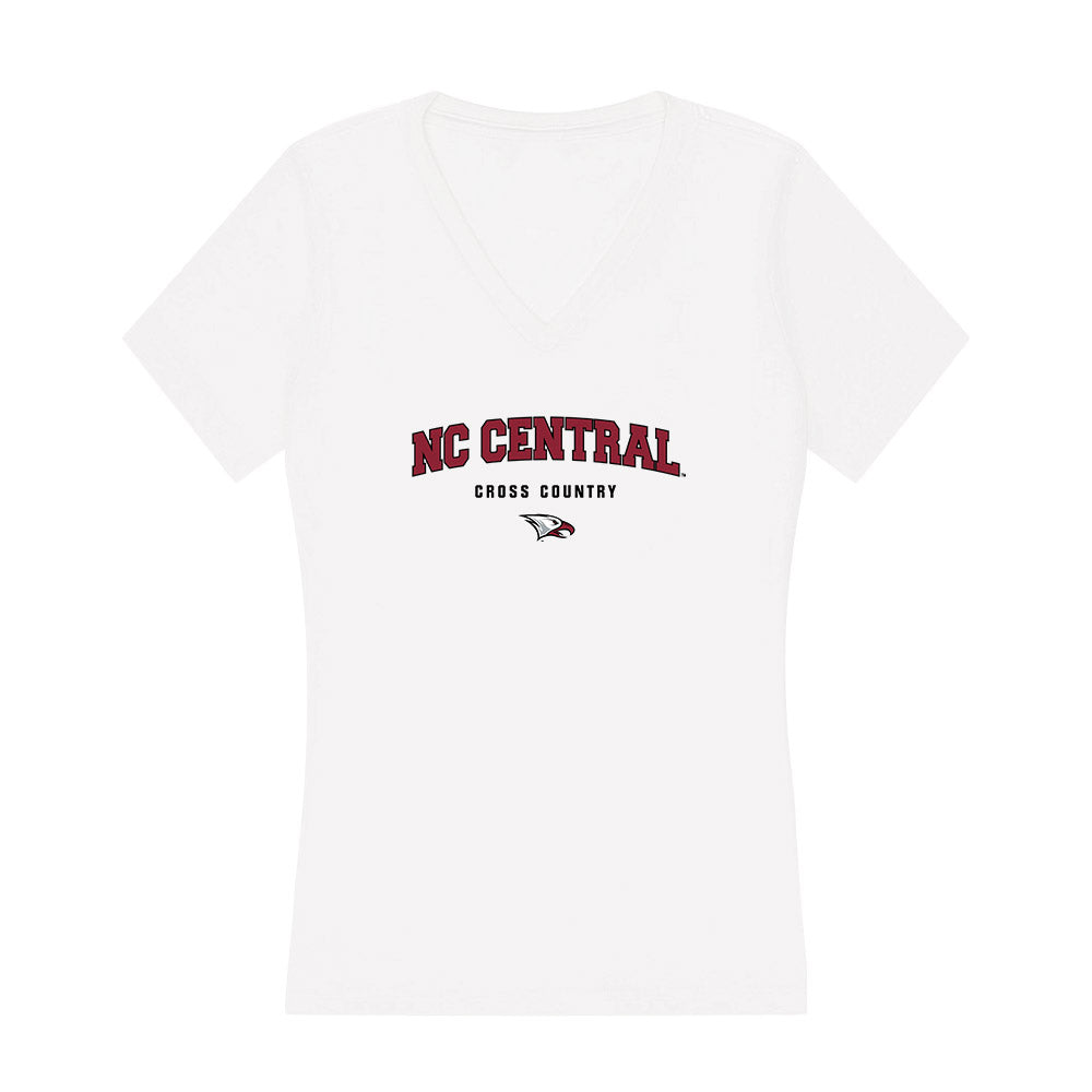 NCCU - NCAA Men's Cross Country : Isaiah Bowman - Women's V-Neck T-Shirt-0