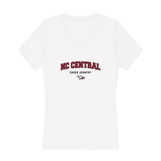 NCCU - NCAA Men's Cross Country : Isaiah Bowman - Women's V-Neck T-Shirt-0