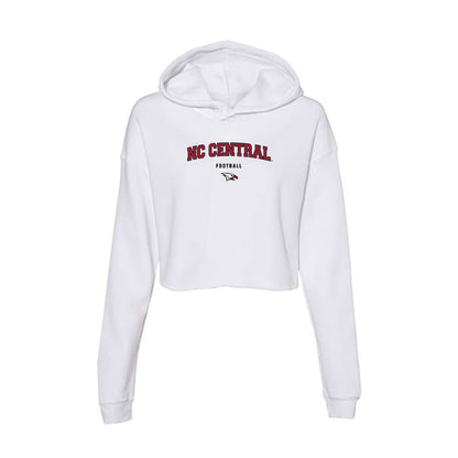 NCCU - NCAA Football : Brian Hardy - Women's Crop Fleece Hoodie-0
