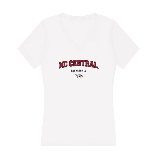 NCCU - NCAA Men's Basketball : Jadarius Harris - Women's V-Neck T-Shirt-0