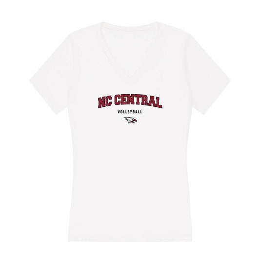 NCCU - NCAA Women's Volleyball : Tayah Little - Women's V-Neck T-Shirt-0