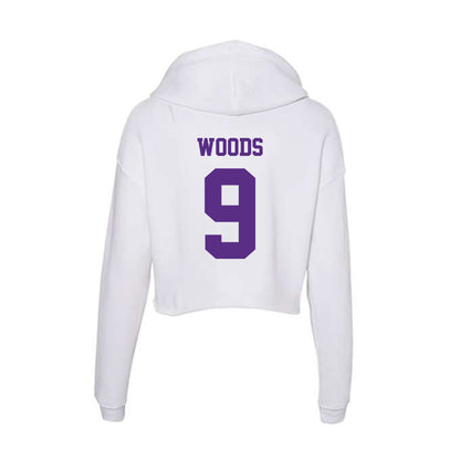 Furman - NCAA Women's Volleyball : Campbell Woods - Women's Crop Fleece Hoodie-1