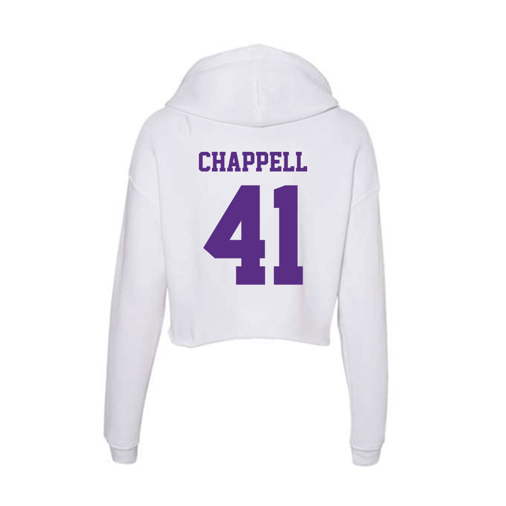 Furman - NCAA Football : Brock Chappell - Women's Crop Fleece Hoodie-1