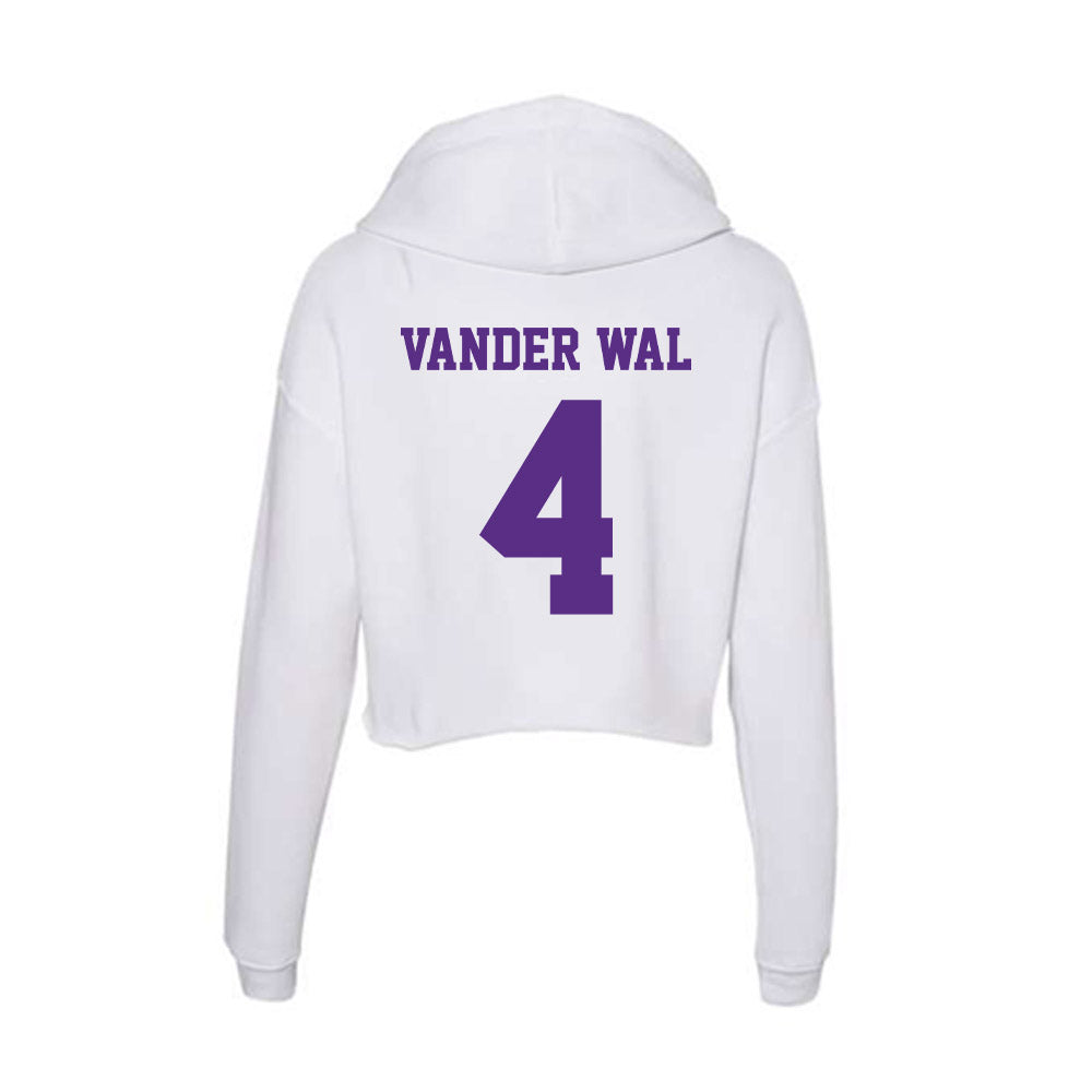 Furman - NCAA Men's Basketball : Ben Vander Wal - Women's Crop Fleece Hoodie-1