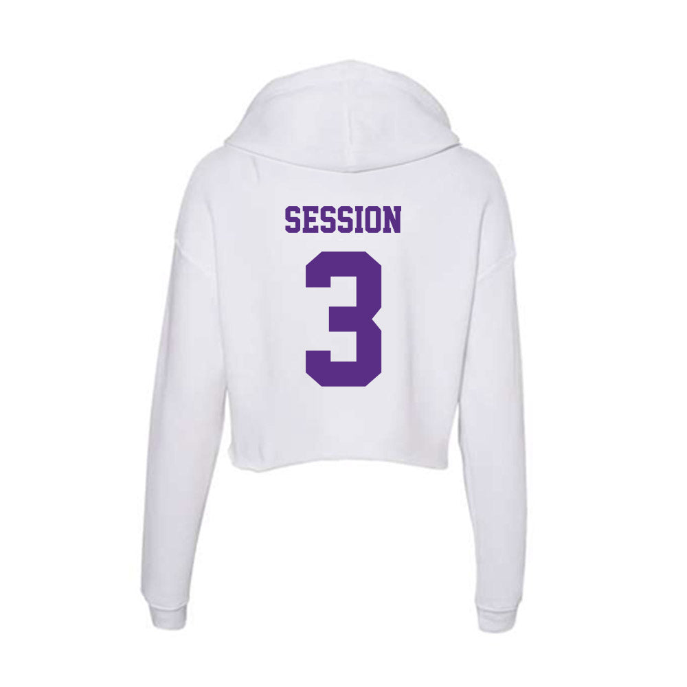 Furman - NCAA Women's Basketball : Jada Session - Women's Crop Fleece Hoodie-1