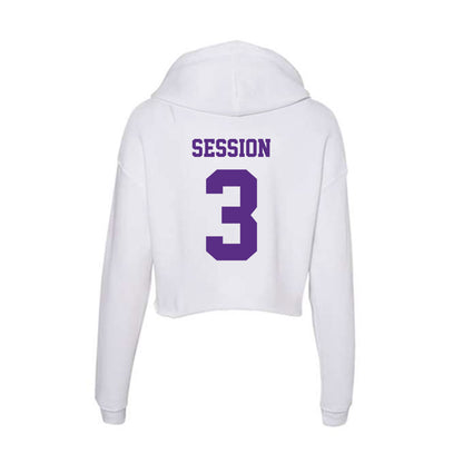 Furman - NCAA Women's Basketball : Jada Session - Women's Crop Fleece Hoodie-1