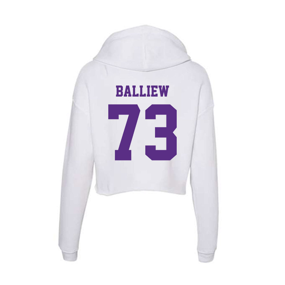 Furman - NCAA Football : Brody Balliew - Women's Crop Fleece Hoodie-1