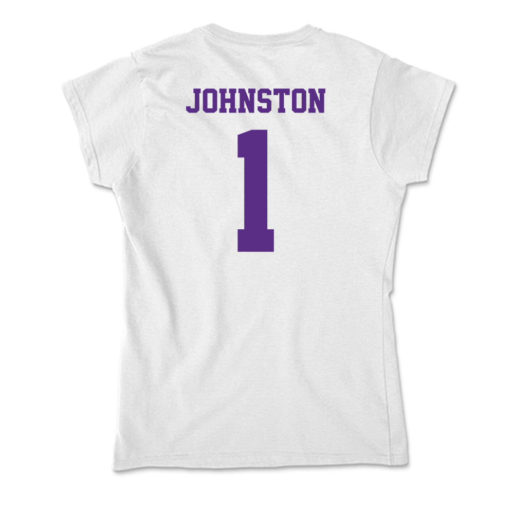 Furman - NCAA Men's Basketball : Charles Johnston - Soft Style Women’s T-Shirt-1