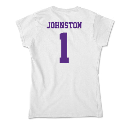 Furman - NCAA Men's Basketball : Charles Johnston - Soft Style Women’s T-Shirt-1
