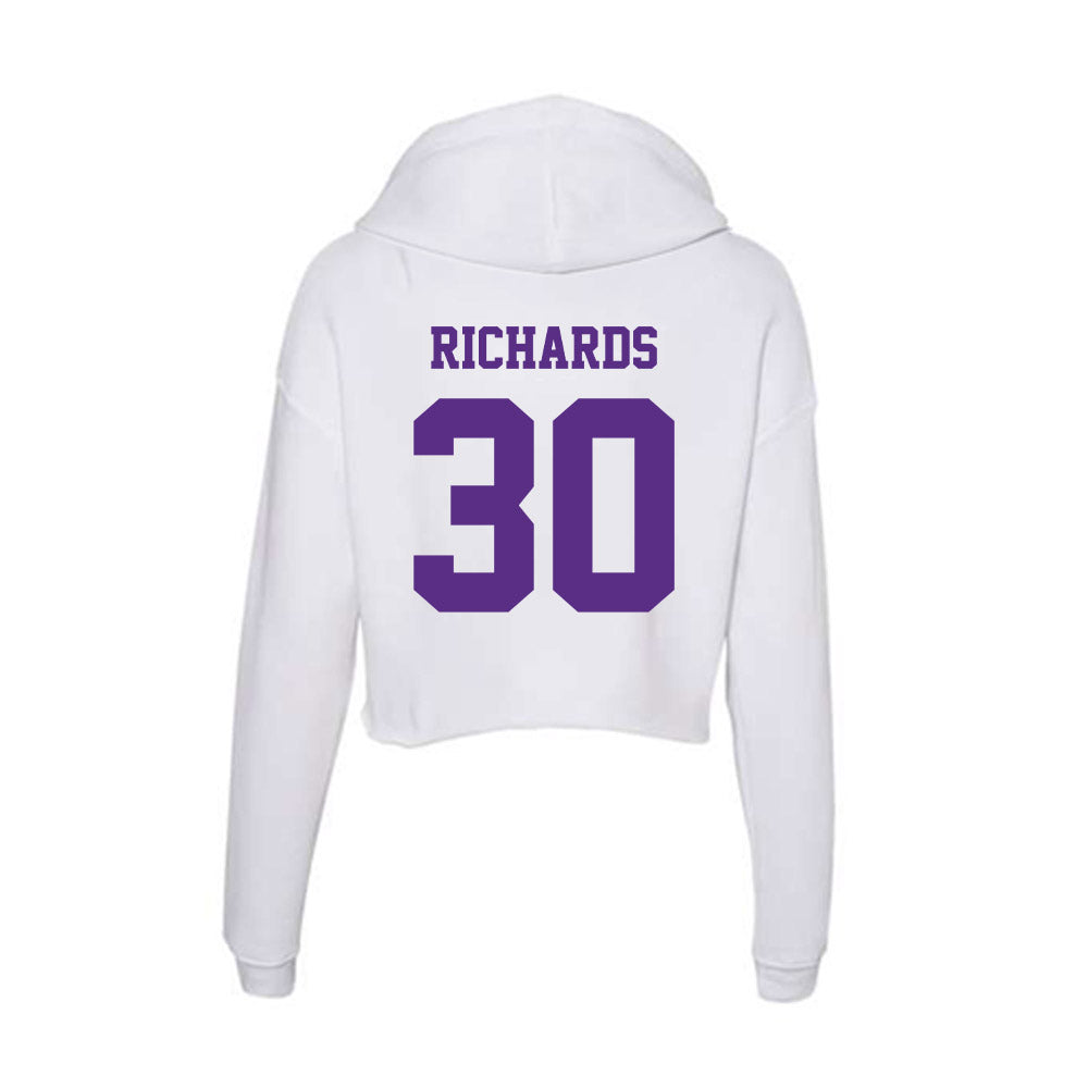 Furman - NCAA Football : Caden Richards - Women's Crop Fleece Hoodie-1