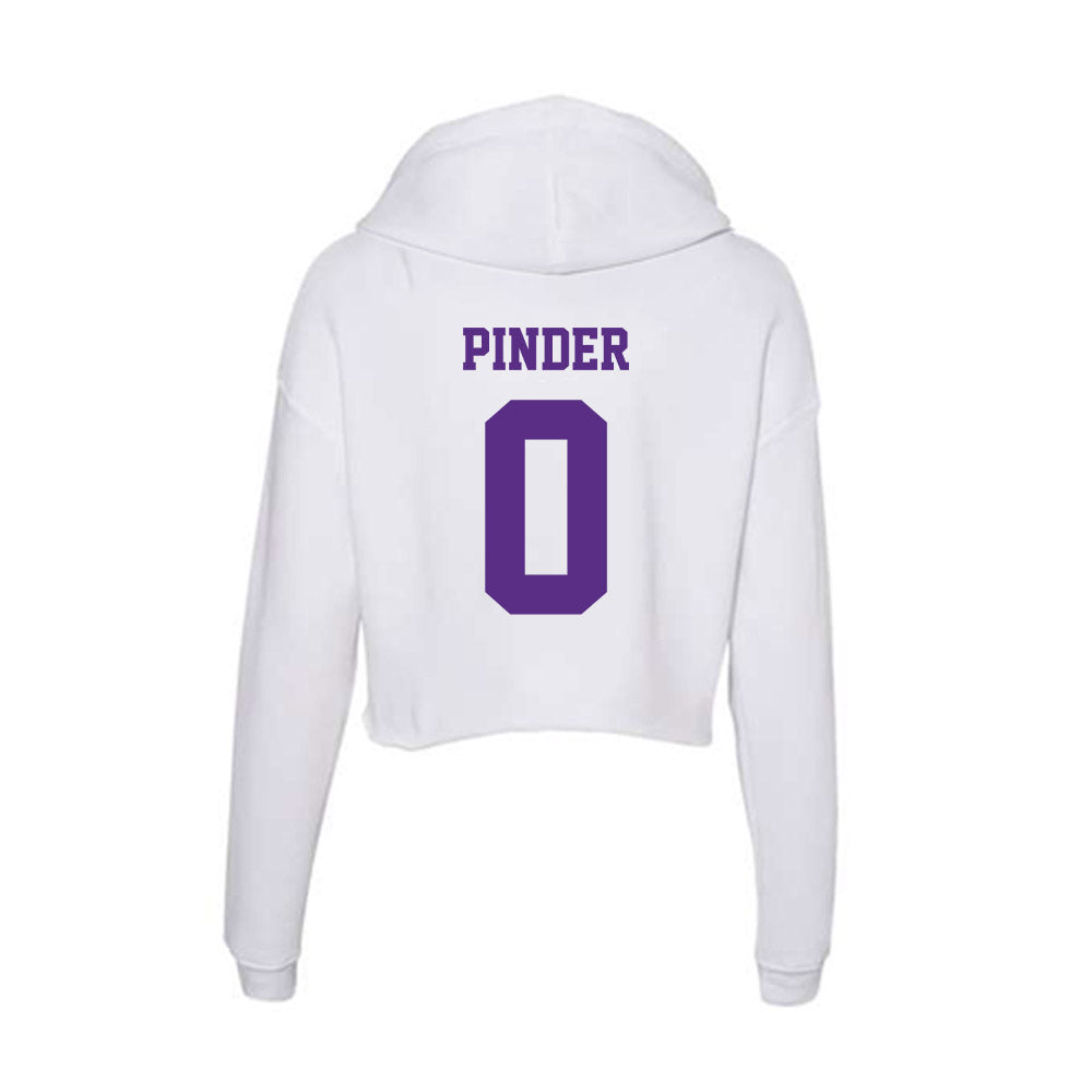 Furman - NCAA Women's Basketball : Jayda Pinder - Women's Crop Fleece Hoodie-1