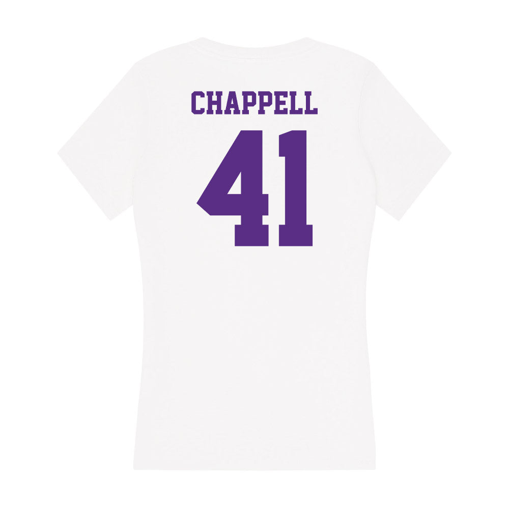 Furman - NCAA Football : Brock Chappell - Women's V-Neck T-Shirt-1