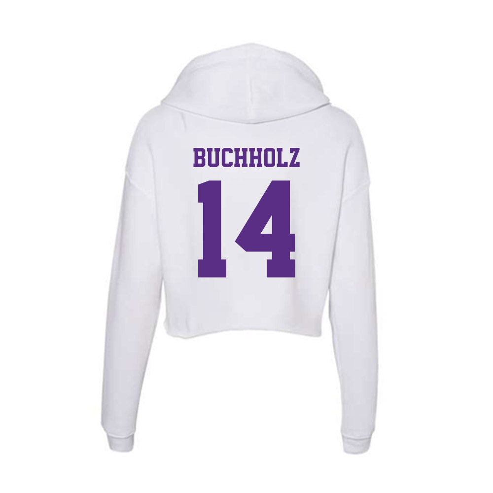 Furman - NCAA Women's Volleyball : Rebekah Buchholz - Women's Crop Fleece Hoodie-1