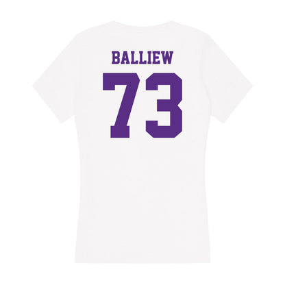 Furman - NCAA Football : Brody Balliew - Women's V-Neck T-Shirt-1