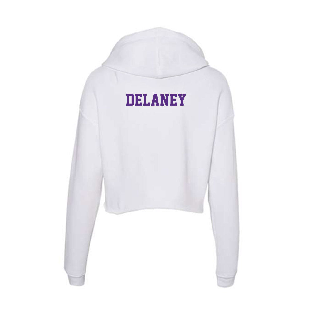 Furman - NCAA Men's Track & Field : Owen Delaney - Women's Crop Fleece Hoodie-1