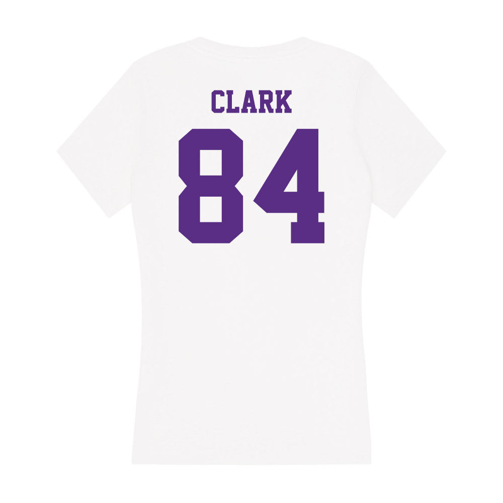 Furman - NCAA Football : Riley Clark - Women's V-Neck T-Shirt-1